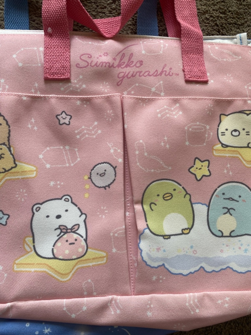 Sumikkogurashi Pink and Blue Character Tote Bags Japanese new - Picture 8 of 9